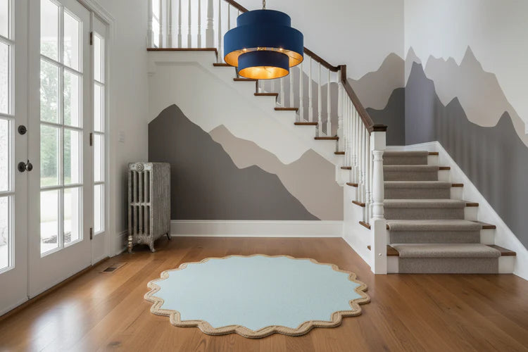 Classic Scallop Hand Tufted Round Rug