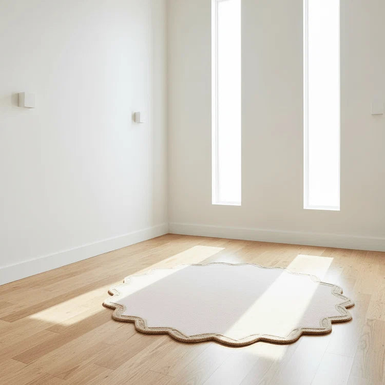 Classic Scallop Hand Tufted Round Rug