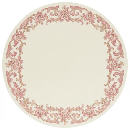 For Love of Roses Hand Tufted Round Rug