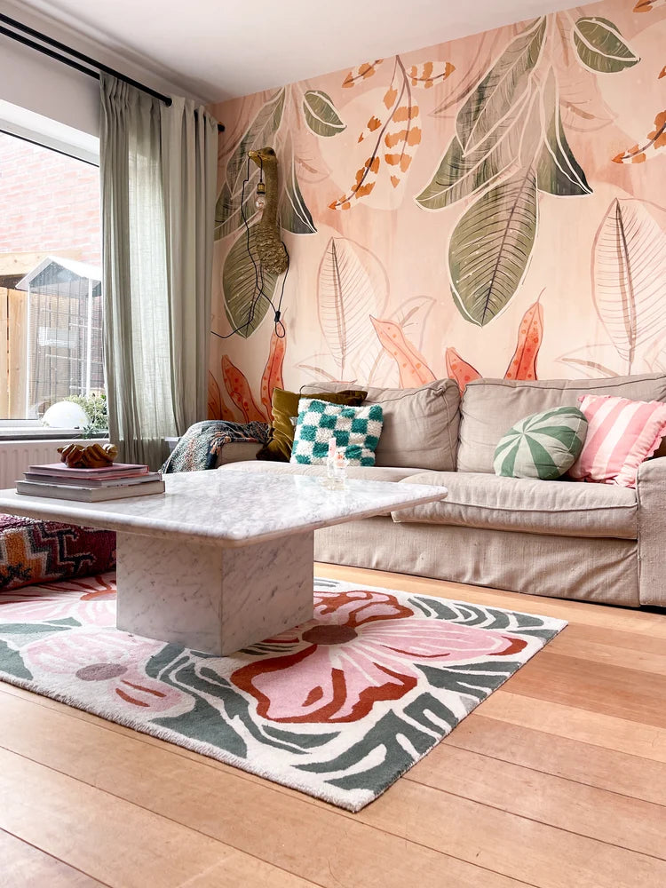 Lush Blush Bloom Hand Tufted Rug