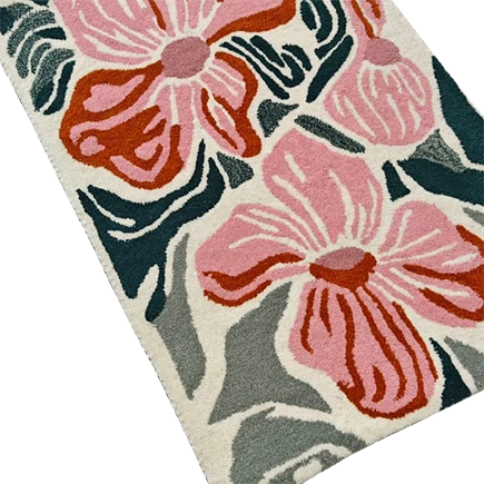 Lush Blush Bloom Hand Tufted Rug