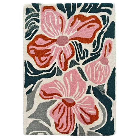 Lush Blush Bloom Hand Tufted Rug