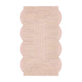 Pink Scallop Arch Geometric Hand Tufted Wool Rug