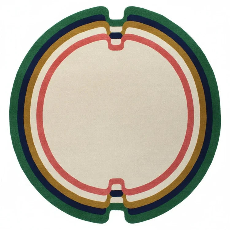 Retro Wave Hand Tufted Round Rug