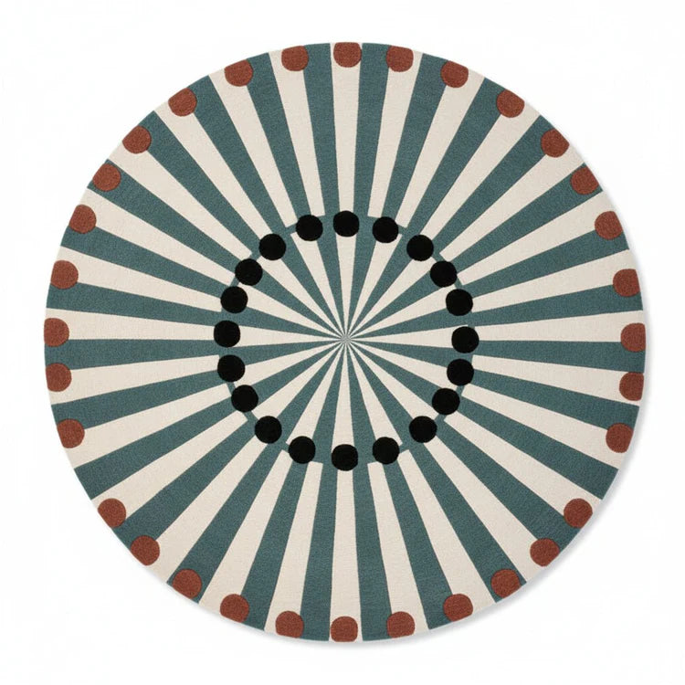 Vintage Carnival Hand Tufted Round Rug